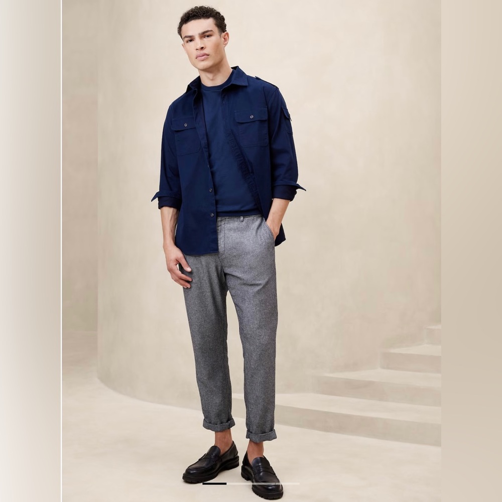 Banana Republic Factory Men’s Athletic Linen-Blend EWaist Pant 33W 30L